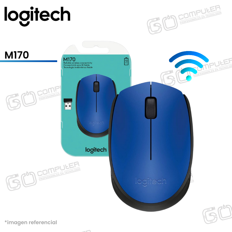 MOUSE LOGITECH INALAMBRICO M170 BLUE