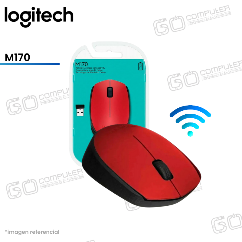 MOUSE LOGITECH INALAMBRICO M170 RED