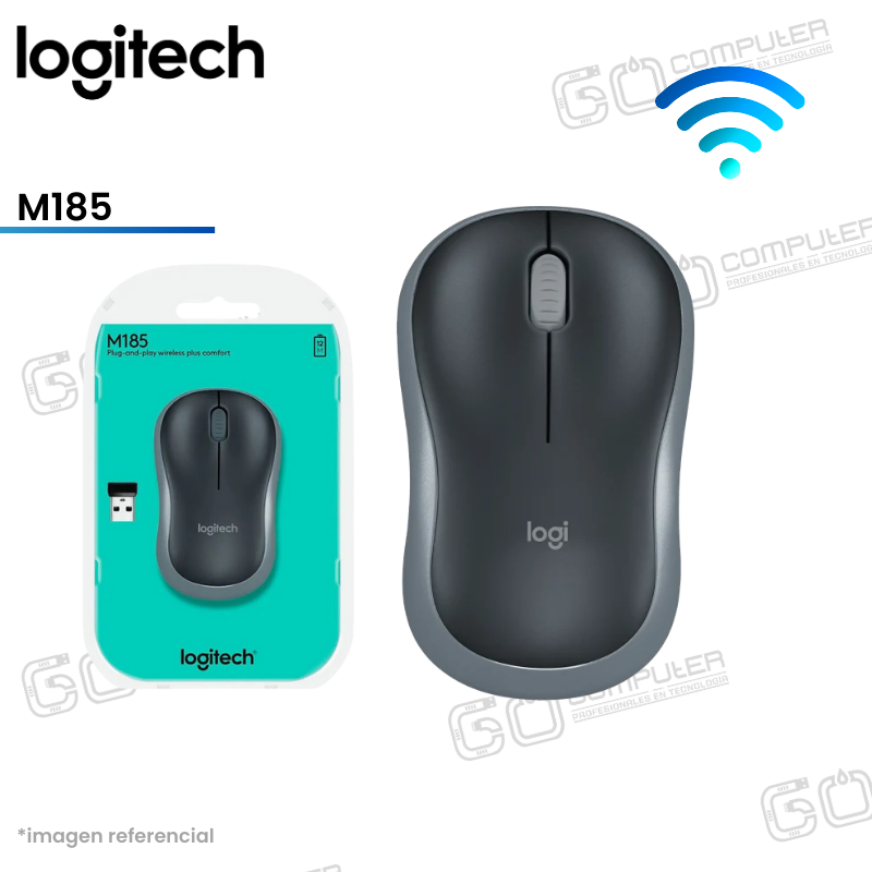 MOUSE LOGITECH INALAMBRICO M185 GREY