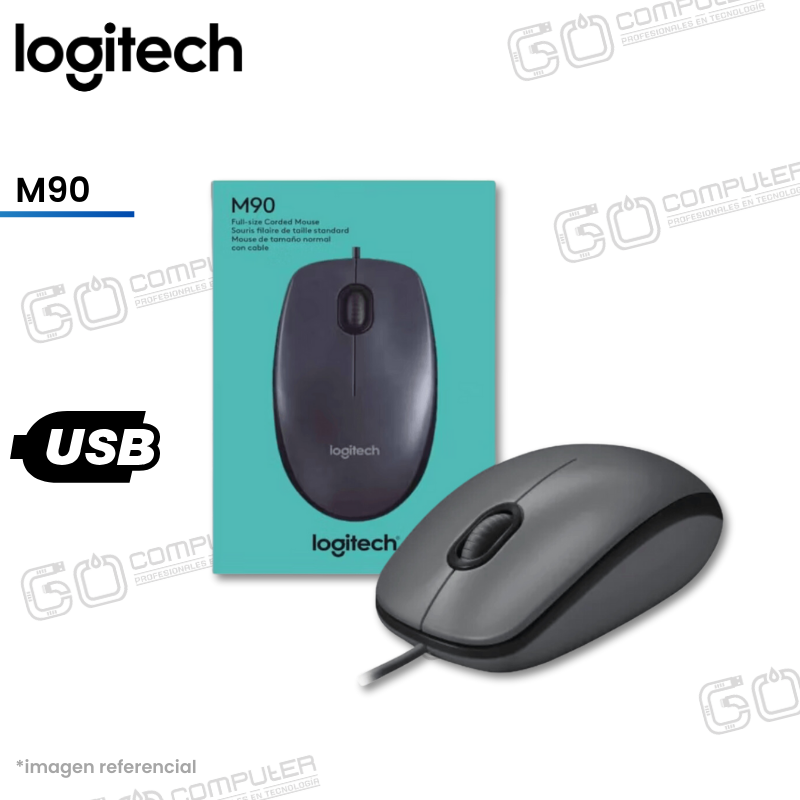 MOUSE LOGITECH USB M90 BK
